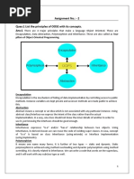 Assignment No.: - 2 Ques:1 List The Principles of OOSE With Its Concepts. Ans:1