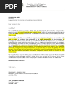 Letter Requesting DILG For SAP Payout Extension