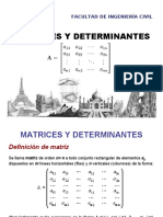 Matrices Y Determinantes: Facultad de Ingeniería Civil