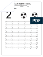 Say and Trace The Number 2: Name: - Class KG 1 Date