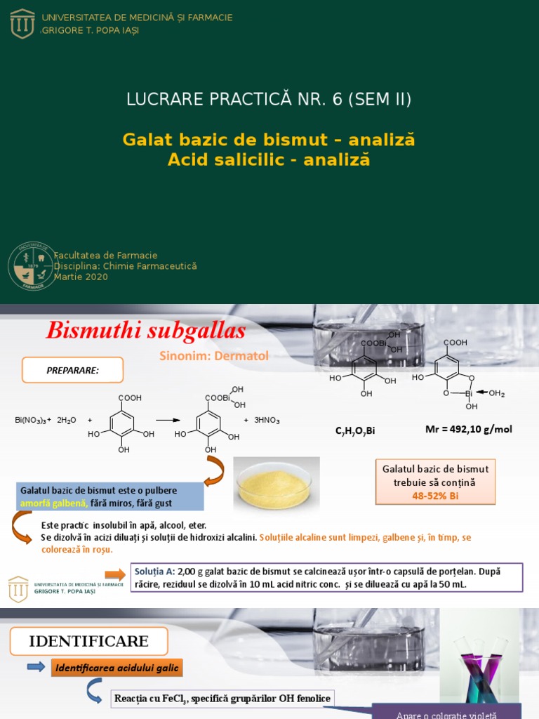 Chimie Farmaceutica An III Sem 2 - LP 6 | PDF