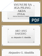 D. 4torresPANUNURI SA MGA PILING AKDA (Tula)