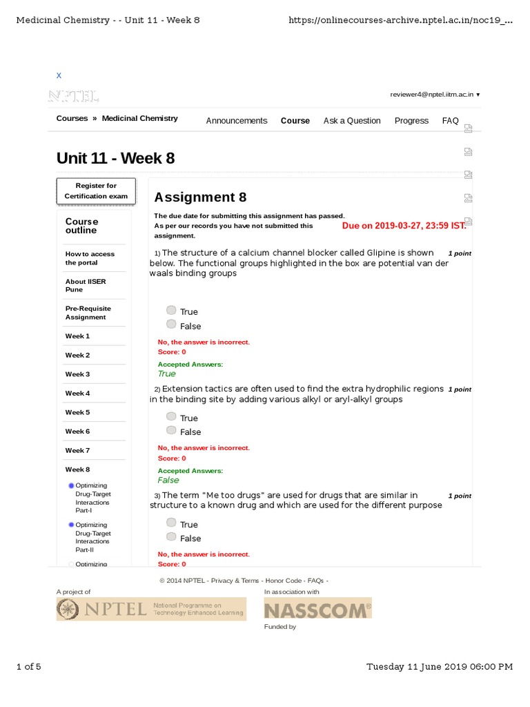 Unit 11 - Week 8: Assignment 8 | PDF | Molecular Binding | Enzyme Inhibitor