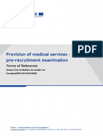 Provision of Medical Services - Pre-Recruitment Examination