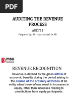 Auditing The Revenue Process: Audit I