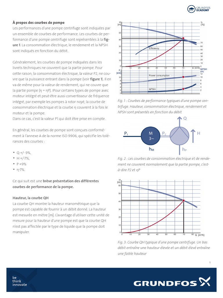 Courbes de performance des pompes centrifuges PDF Pompe Grandeur — free download