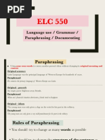 ELC550 WEEK 5 - Language and Documenting