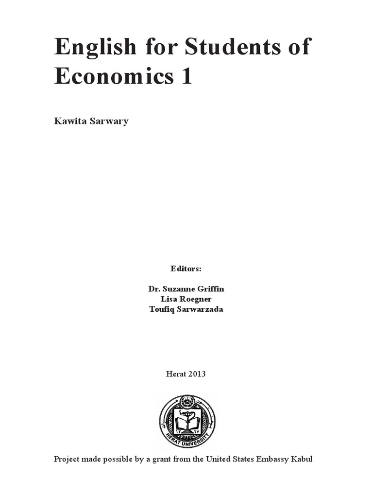 English For Students of Economics PDF Market System Money