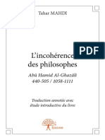 Incoherence de La Philosophie Al Ghazali PDF