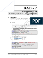 Pertemuan 8 - Menggabungkan Beberapa Table Dengan Query