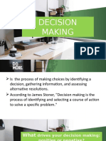 Positive and Negative Decision Making