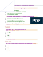 Linear Programming Practice Quiz