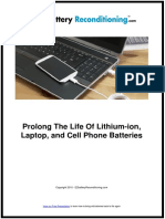 Prolong The Life of Lithium-Ion, Cell and Car Batteries