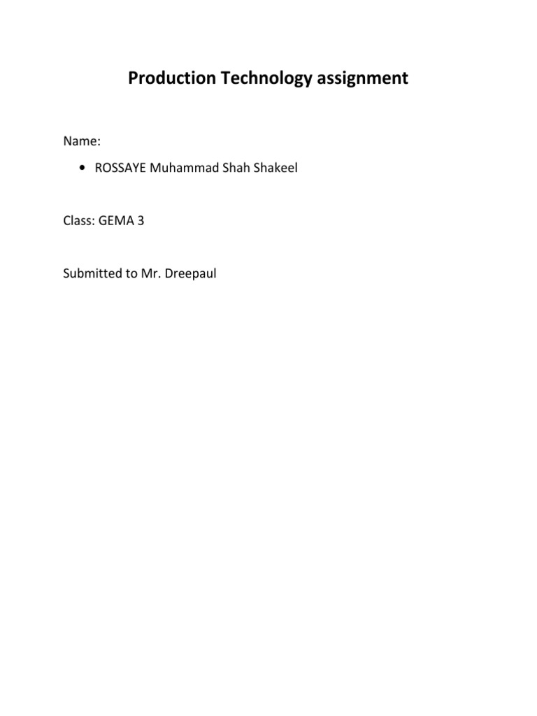 Production Technology Assignment1 | PDF | Machining | Machines