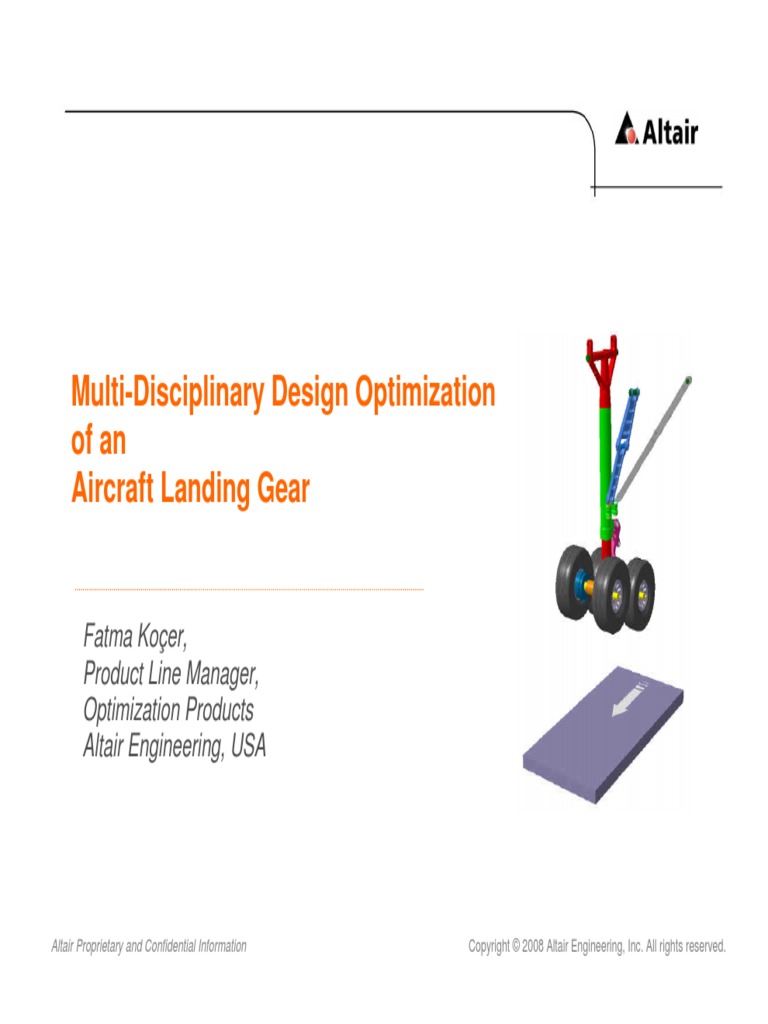 Multi Disciplinary Optimization of An Aircraft Landing Gear PDF PDF