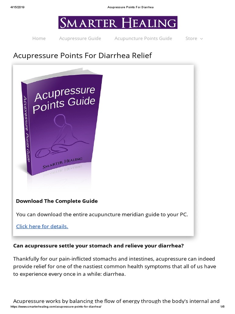 Acupressure Points For Diarrhea Unduh gratis PDF Acupressure Abdomen