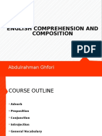 English Comprehension and Composition: Abdulrahman Ghfori