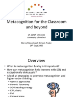 Metacognition For The Classroom and Beyond