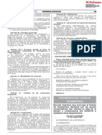 Decreto Supremo Que Prorroga El Estado de Emergencia Nacional Decreto Supremo