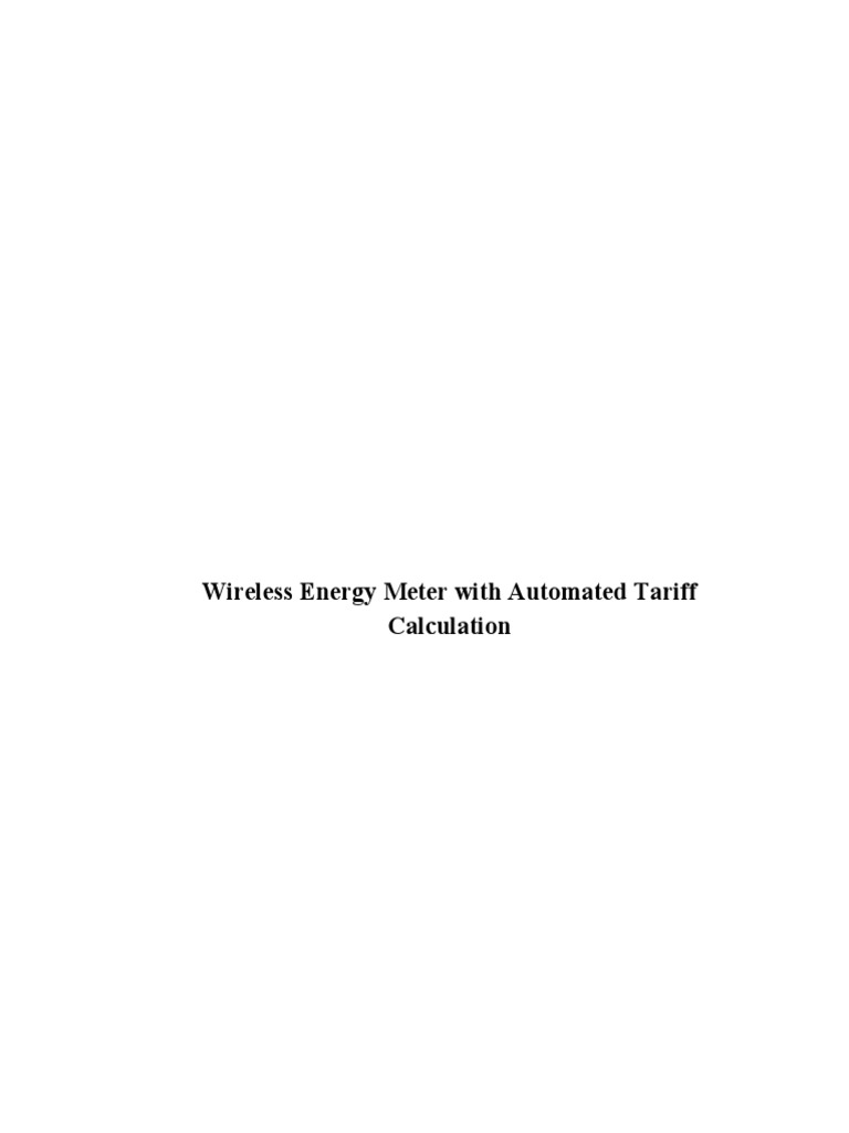 Smart Wireless Energy Meter | PDF | Rectifier | Arduino