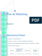 Plan Marketing - SC Automobile Dacia SA