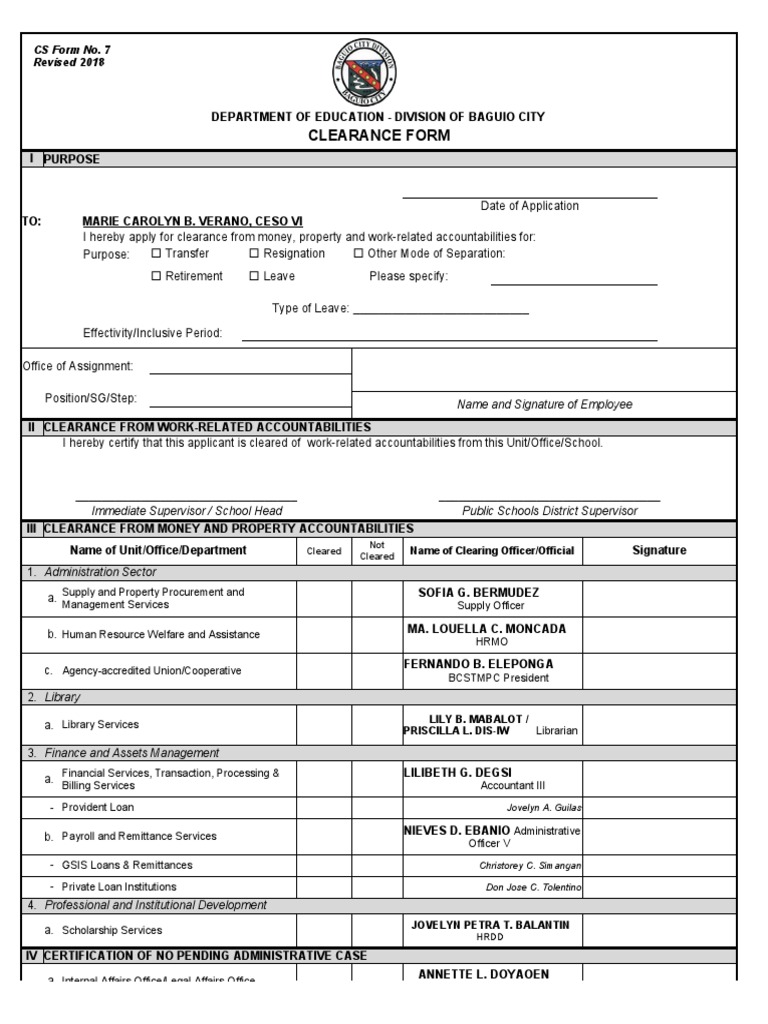 Division clearance long pdf government business