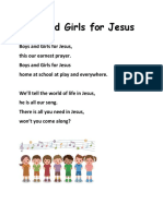 Boys and Girls For Jesus Lyrics