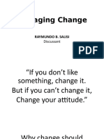 Managing Change: Raymundo B. Salisi