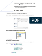 Proceso de Vinculación de Clever Access 2.0 Con SQL Por ODBC (Español 201906)
