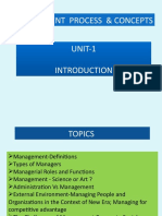 Management Process & Concepts: UNIT-1