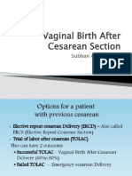 Vaginal Birth After Cesarean Section: Subhan Arif Rahman