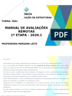 Manual de Avaliações Remotas - CCA1141 (VIA)