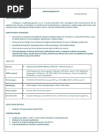 Manikandan P: Professinal Synopsis