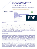 Environmentally Sound Options For E Wastes Management: Ramachandra T.V., Saira Varghese K