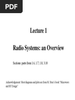 Radio Systems: An Overview: Sections: Parts From 1.6, 1.7, 1.8, 3.10