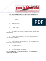 Aulas Temporales de Adaptación Lingúística 2012 Cc.oo.