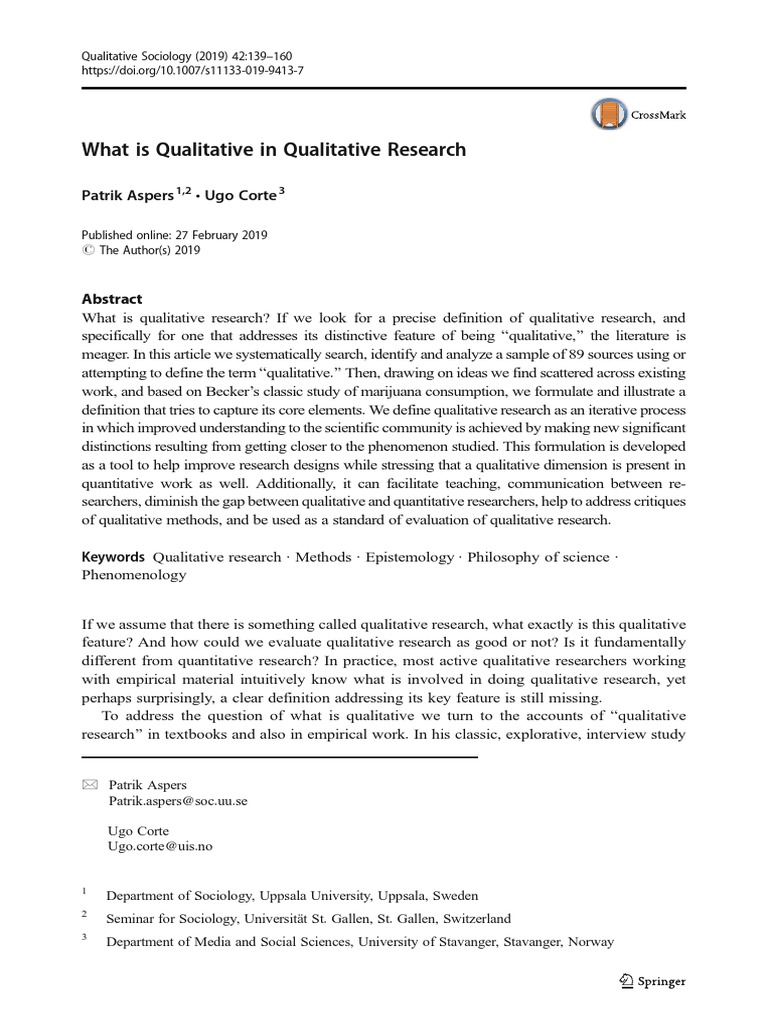 aspers 2019 qualitative research