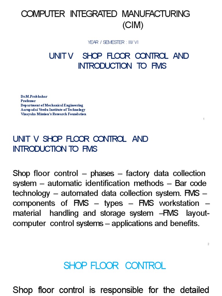 Unit V SFC & FMS | PDF | Barcode | Automation