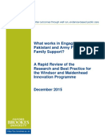 What Works in Engaging Pakistani and Army Families in Family Support?