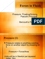 Forces in Fluids: Pressure, Floating/Sinking, Pascal's Principal & Bernoulli's Principal