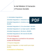 Calificacion Del Modulo 13 Variacion en Procesos Sociales PDF