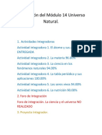 Calificación Del Módulo 14 Universo Natural PDF