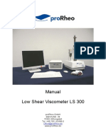 Manual Low Shear Viscometer Ls 300: Prorheo GMBH Bahnhofstr. 38 75382 Althengstett Tel. +49-7051-92489-0 WWW - Prorheo.De