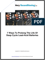 How To Prolong The Life of Deep Cycle Lead-Acid Batteries