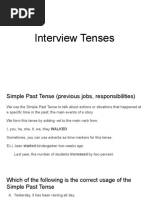 Interview Tenses