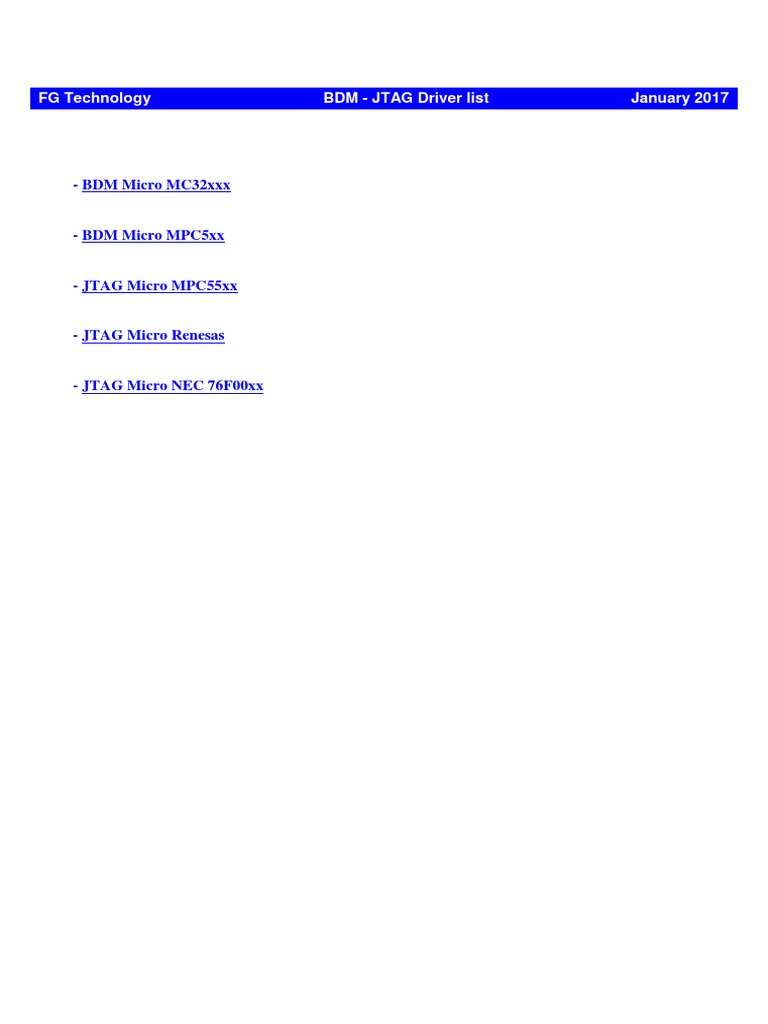 Fgtech bdm jtag driver list pdf pdf toyota lexus