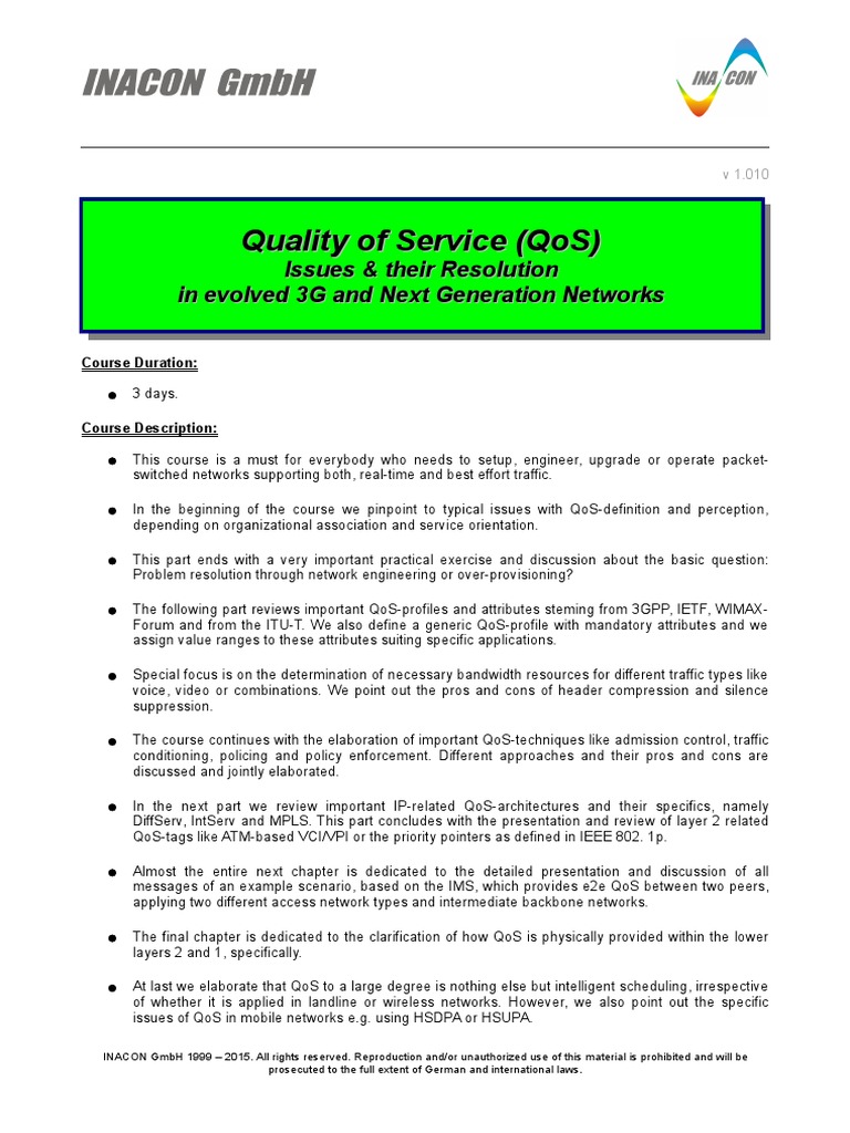 QoS in Evolved 3G Networks | PDF | Quality Of Service | Computer Network