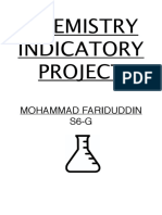 Chemistry Indicatory Project: Mohammad Fariduddin S6-G