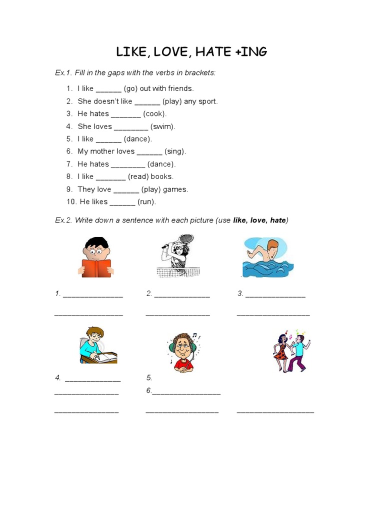 Like, Love, Hate: Exercise Guide | PDF | Games & Activities