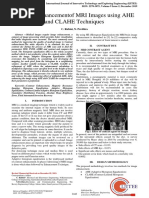 Contrast Enhancementof MRI Images Using AHE and CLAHE Techniques